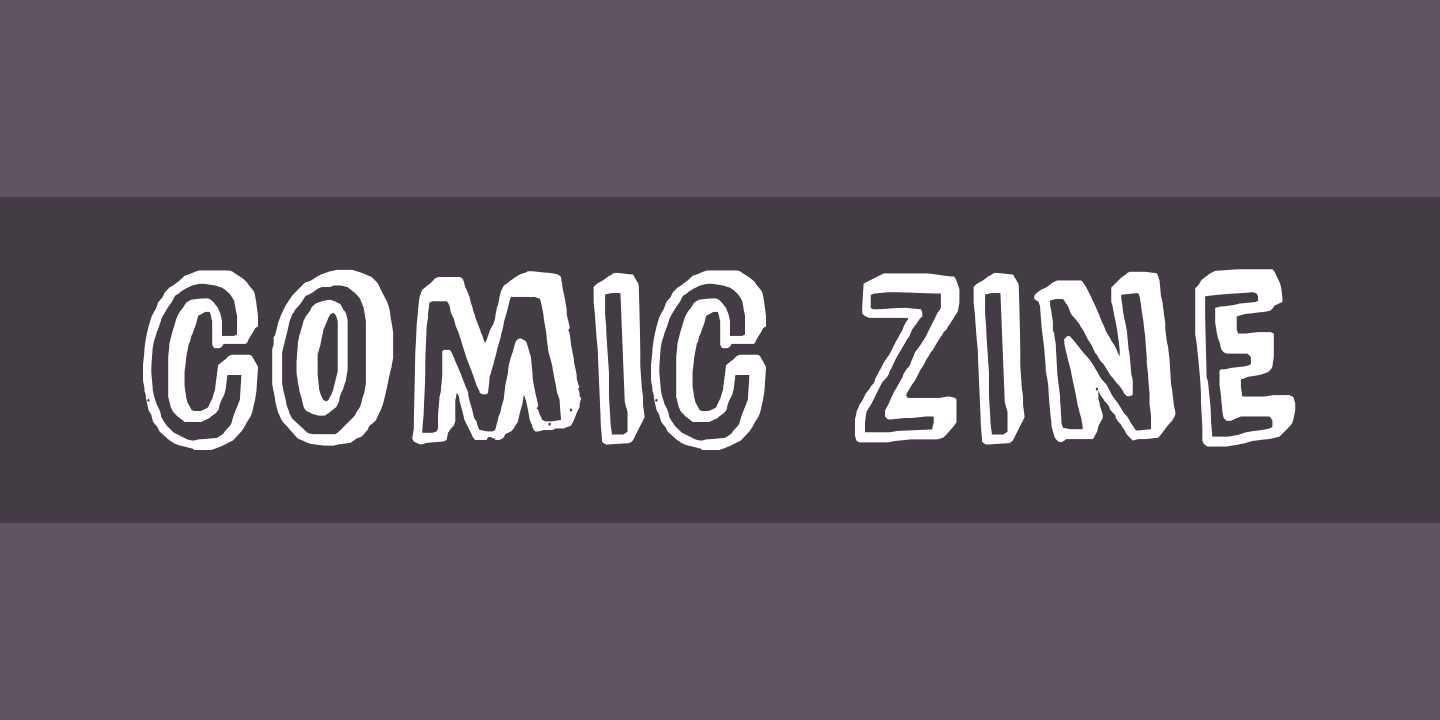 Beispiel einer Comic Zine Regular-Schriftart